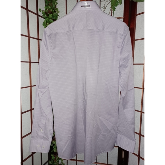 Perry Ellis Non-Iron Slim-Fit Nail Head Dress Shir - Picture 3 of 15